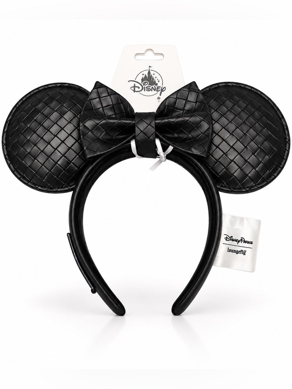 Disney Black Woven Minnie Mouse Ear Headband with Bow
